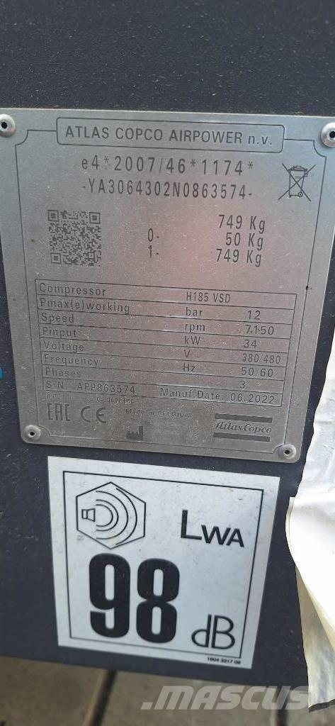 Atlas Copco H185 VSD Compresseur