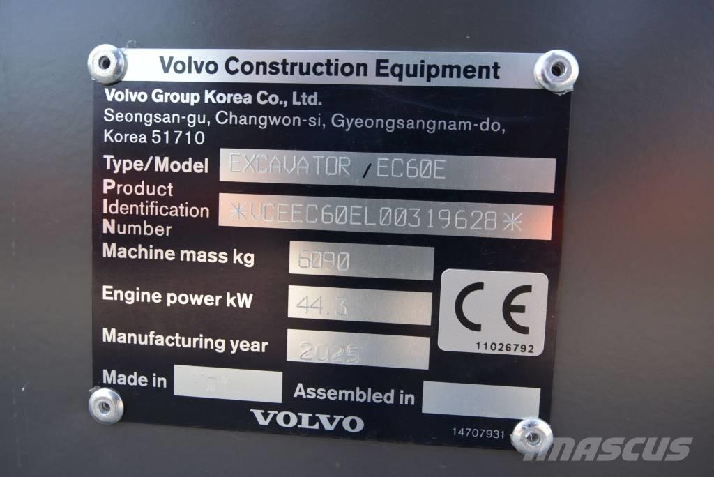 Volvo EC 60 E Mini pelle < 7t