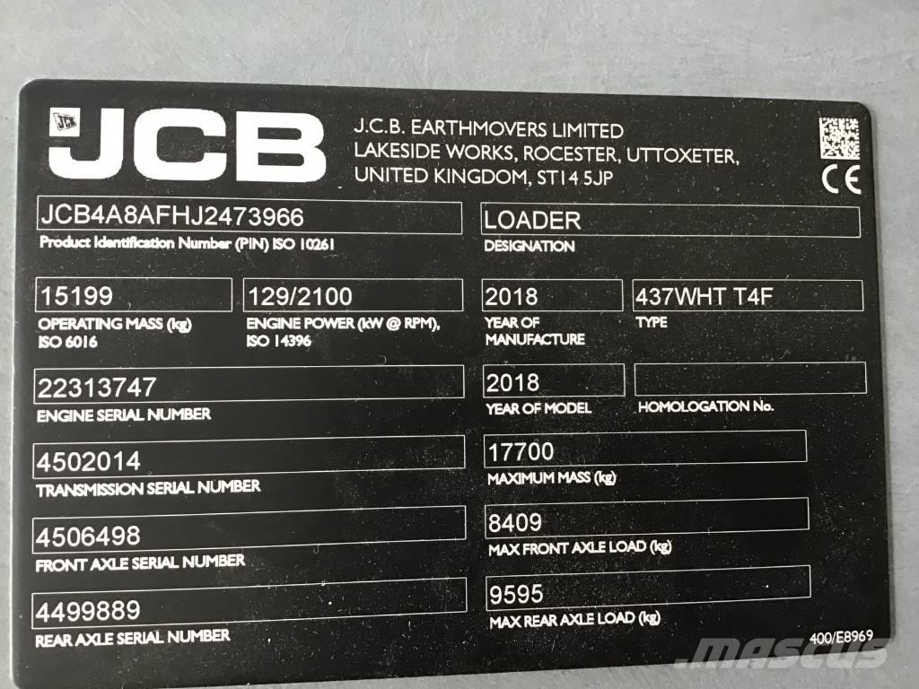 JCB 437 WHT Chargeuse sur pneus