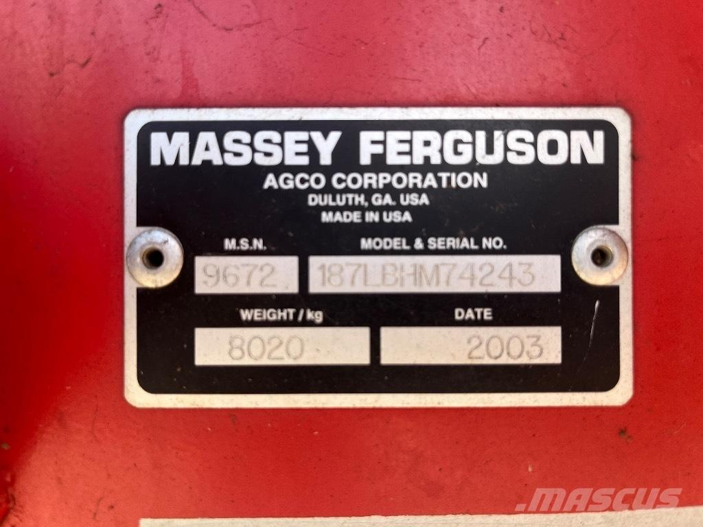 Massey Ferguson 187 Presse cubique