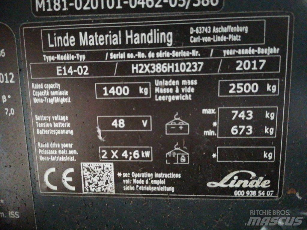 Linde E14-02 Chariots élévateurs électriques
