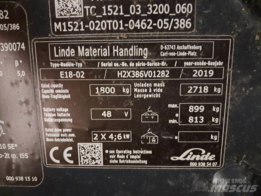 Linde E18-02 Chariots élévateurs électriques