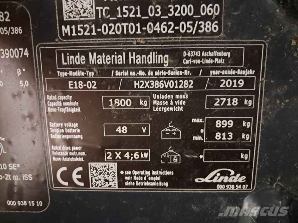 Linde E18-02 Chariots élévateurs électriques