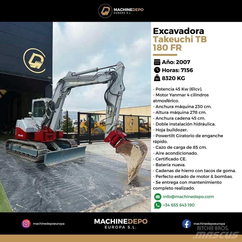Takeuchi TB 180 FR Mini pelle 7t-12t