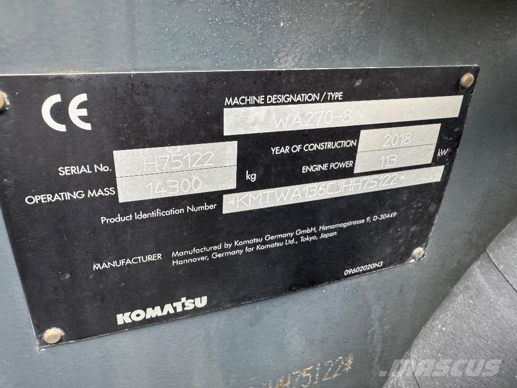 Komatsu WA 270-8 Chargeuse sur pneus