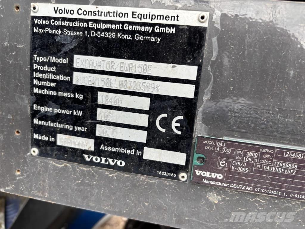 Volvo EWR 150 E Pelle sur pneus
