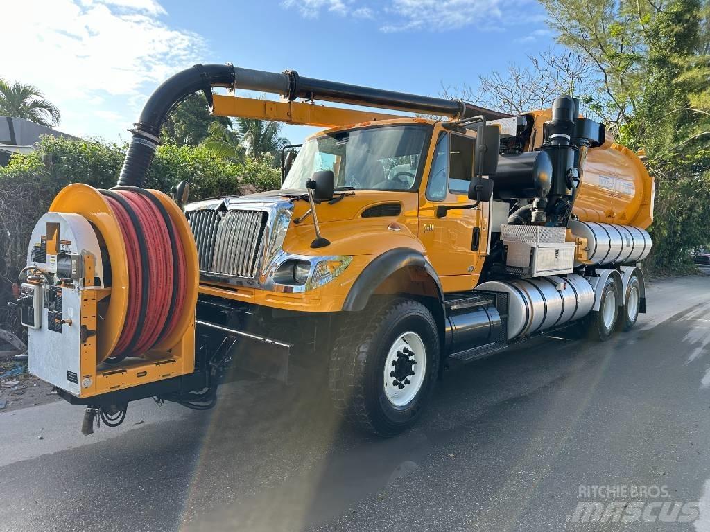 International 7600 Camion aspirateur, Hydrocureur