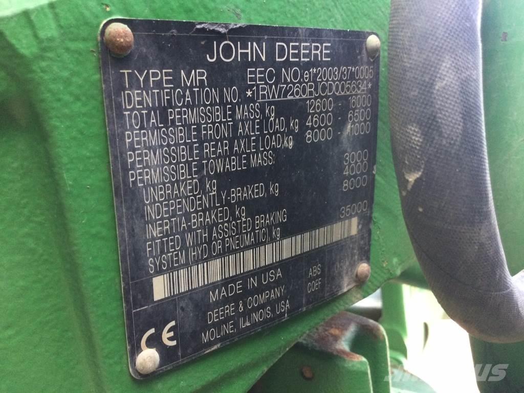 John Deere 7260R Tracteur