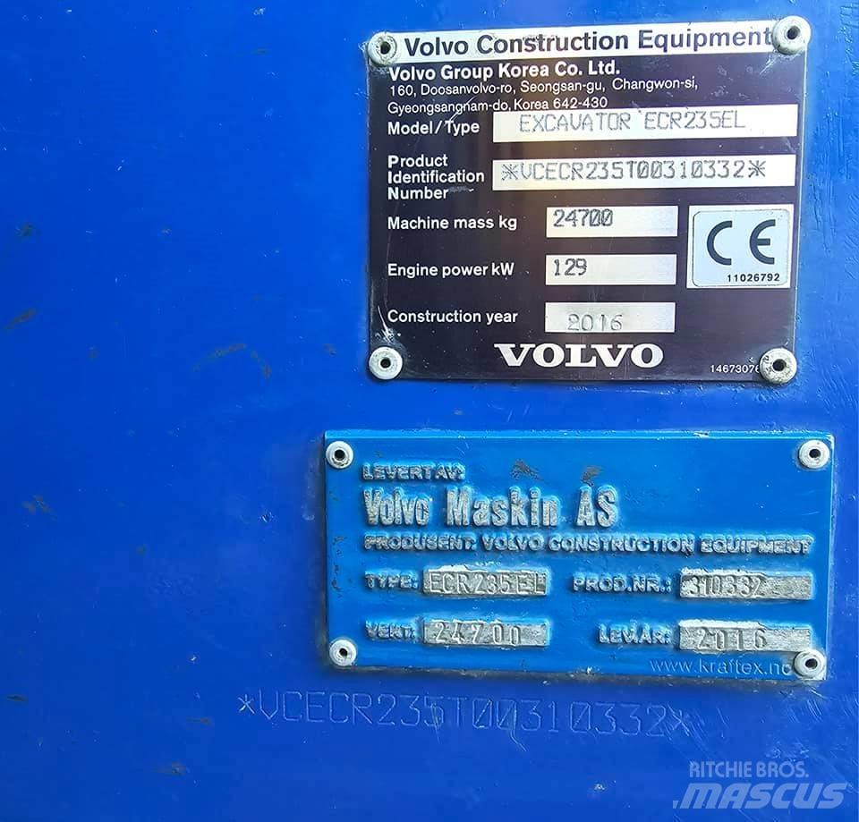 Volvo ECR 235 EL Pelle sur chenilles