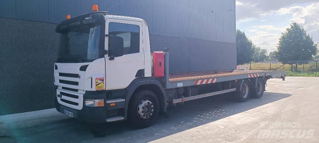Scania P 310 Camion plateau ridelle avec grue