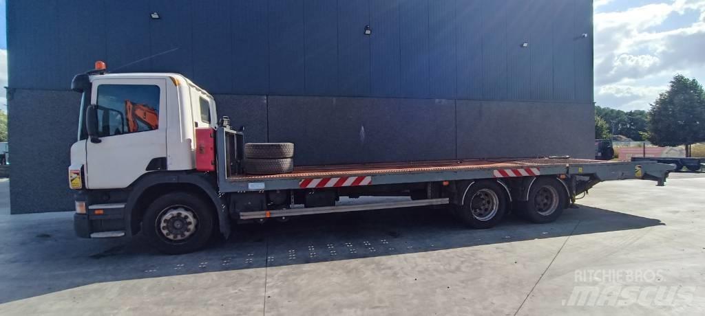 Scania P 310 Camion plateau ridelle avec grue
