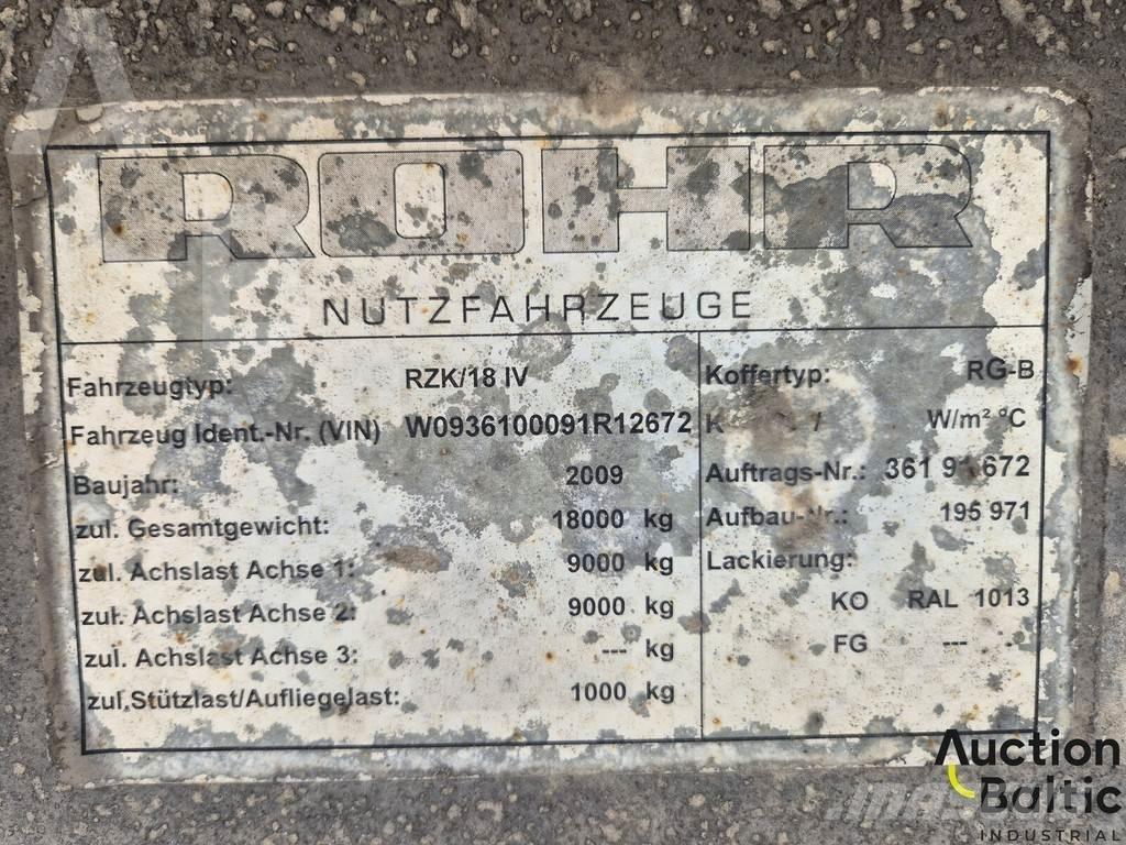 Rohr RZK 18 IV Semi remorque à rideaux coulissants (PLSC)