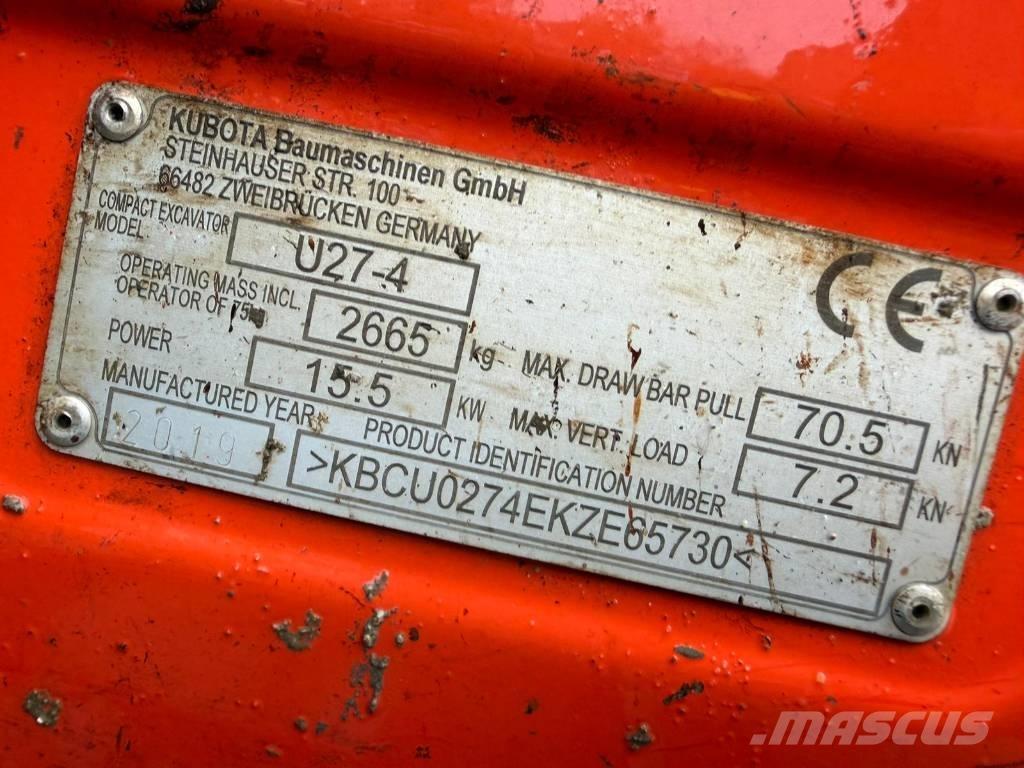 Kubota U 27-4 Mini pelle < 7t
