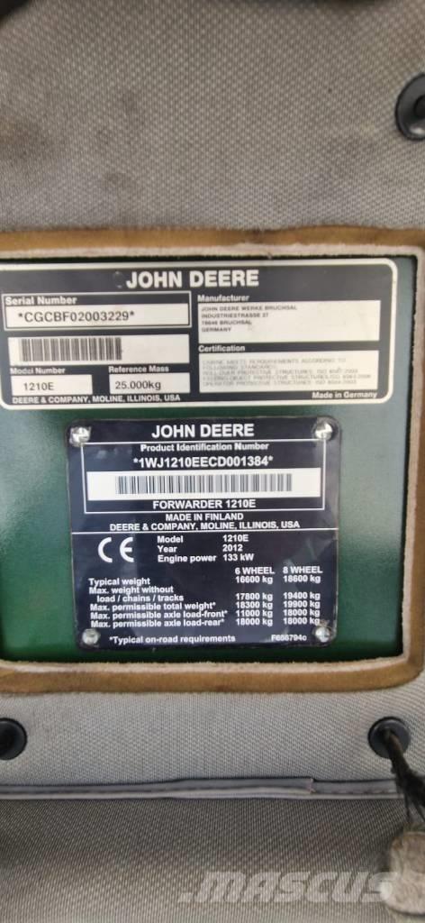 John Deere 1210 E Porteur