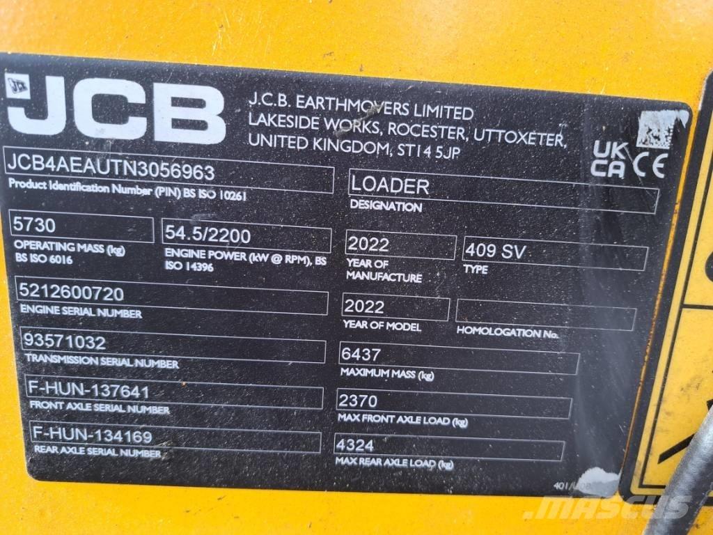 JCB 409 Chargeuse sur pneus