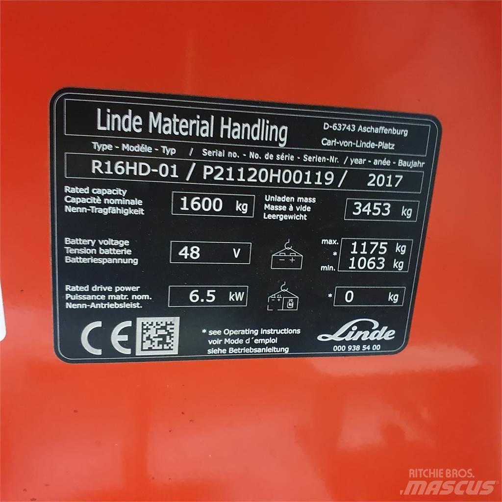 Linde R16HD Chariot à mât rétractable