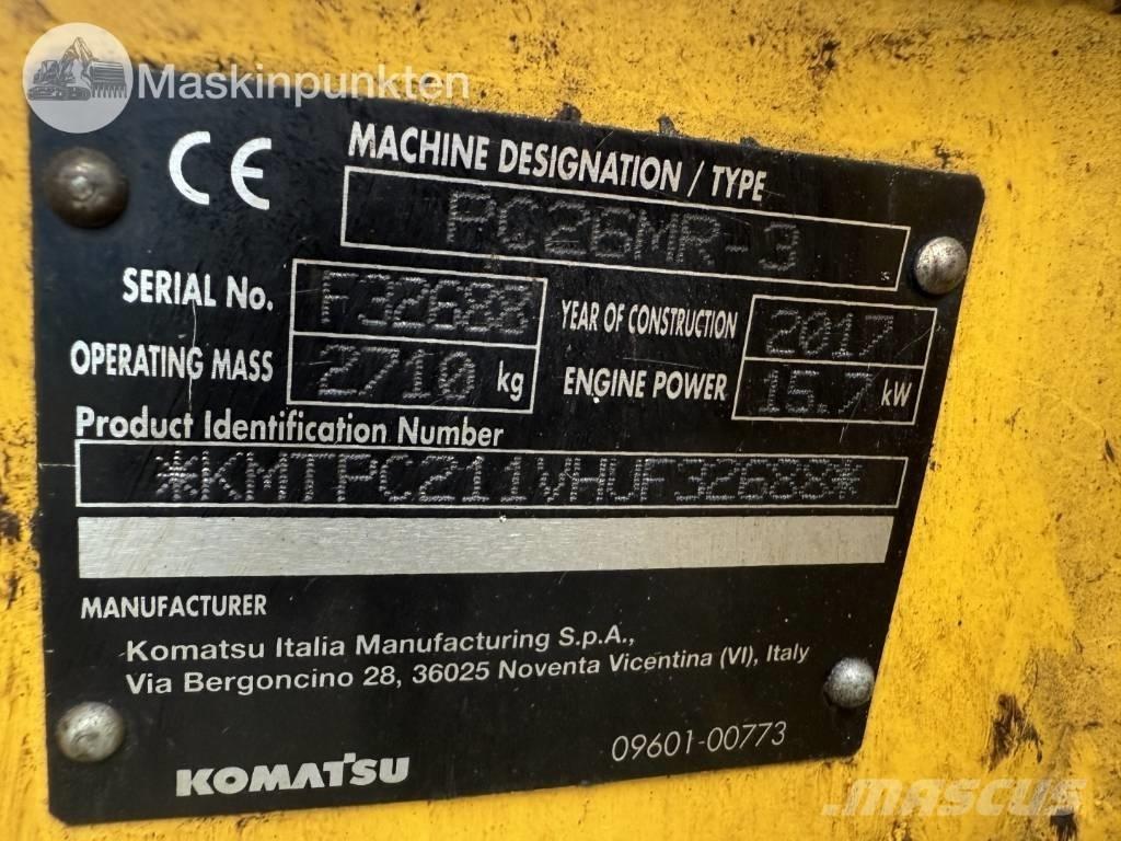 Komatsu PC 26 MR Mini pelle < 7t