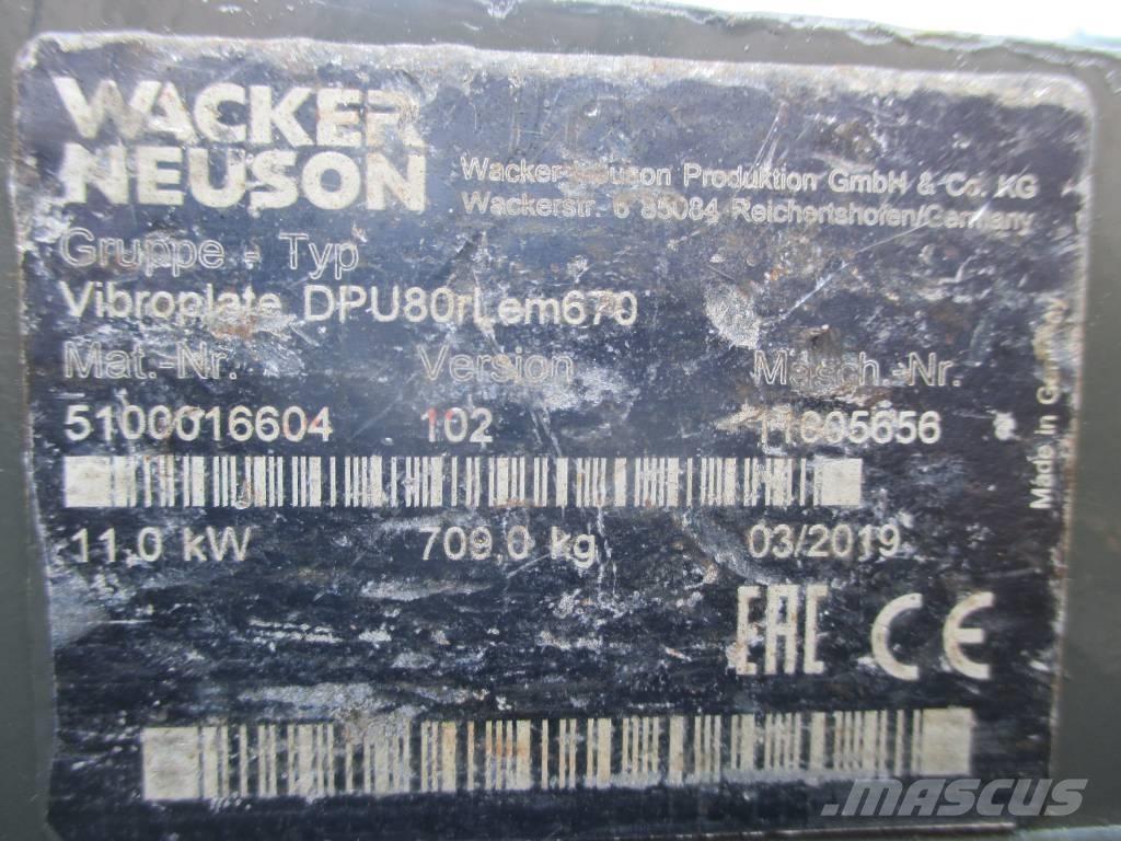 Wacker Neuson DPU 80 Plaque vibrante