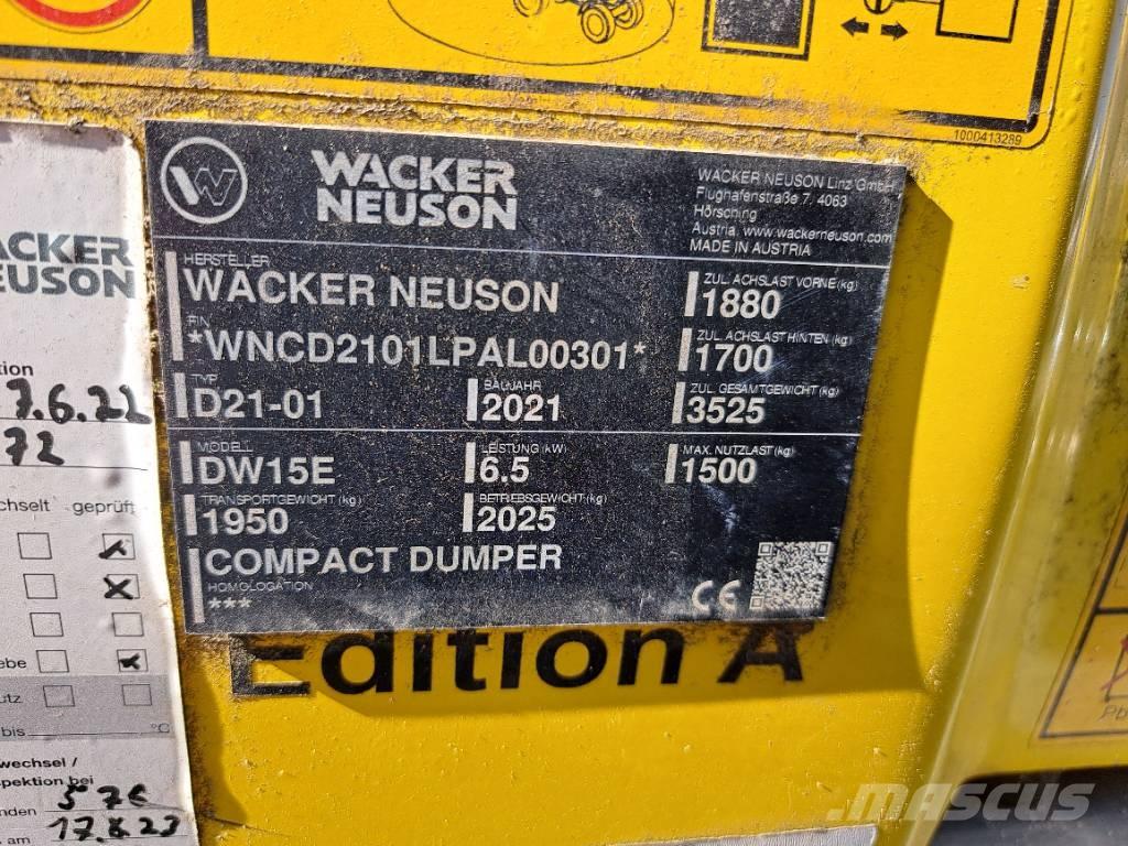 Wacker Neuson DW15e Mini tombereau