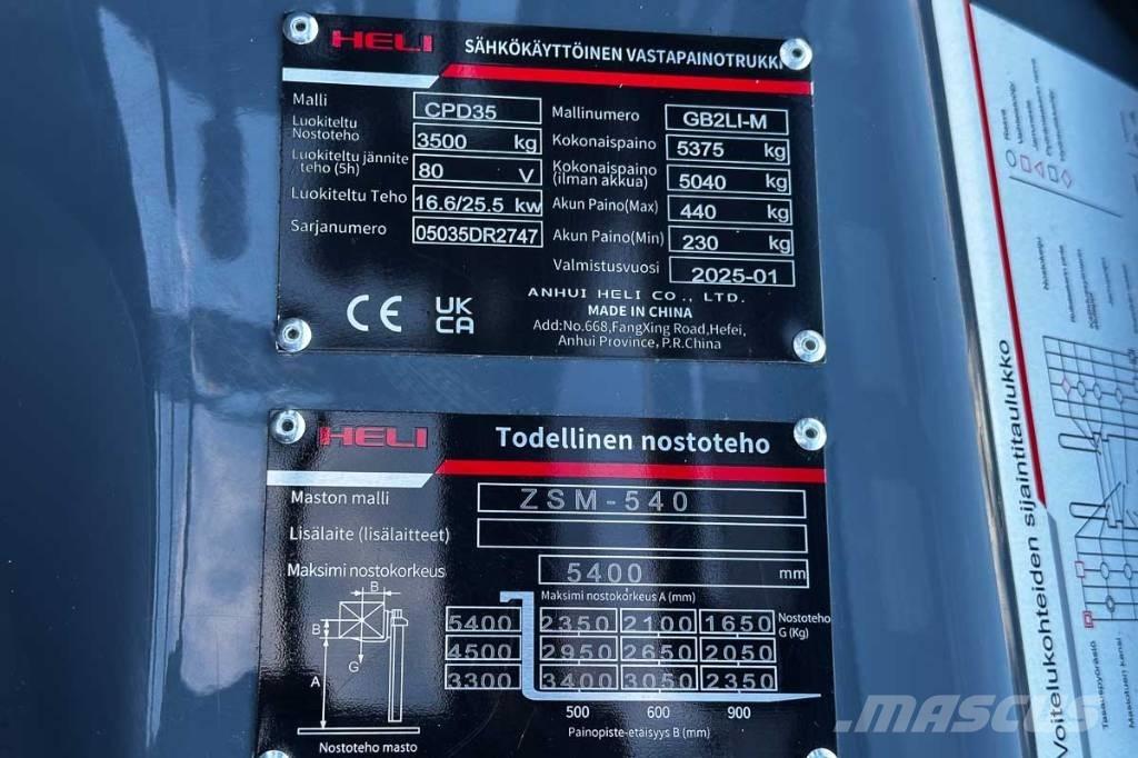 Heli CPD 35 Chariots élévateurs électriques