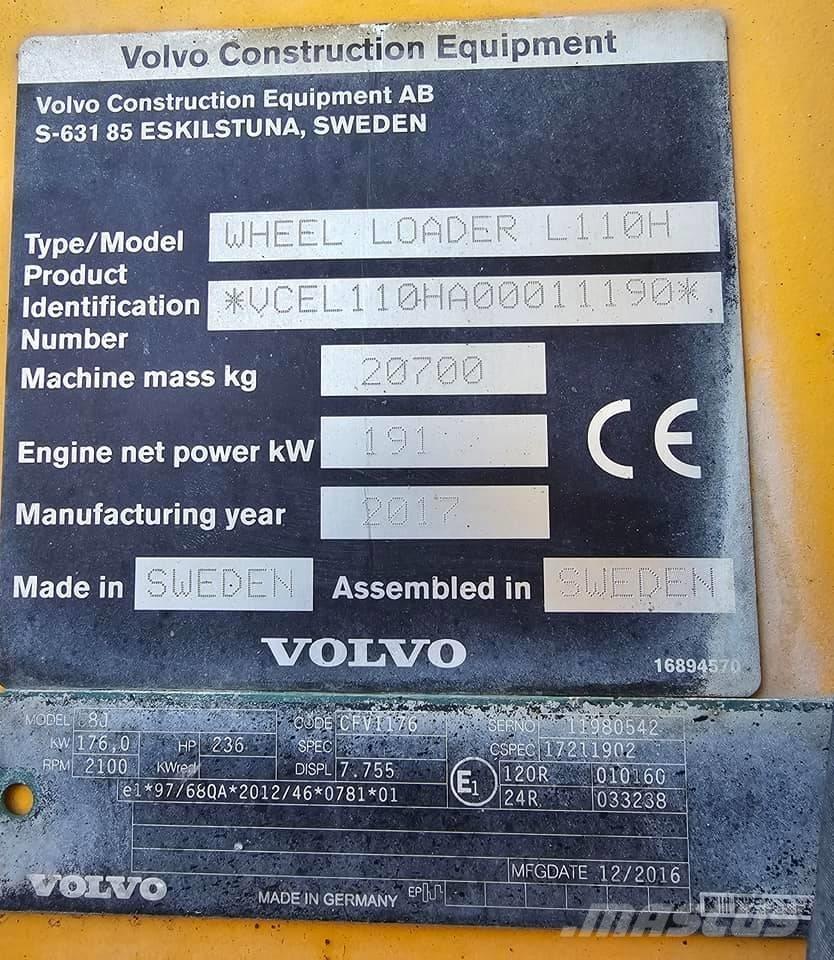 Volvo L 110 H Chargeuse sur pneus