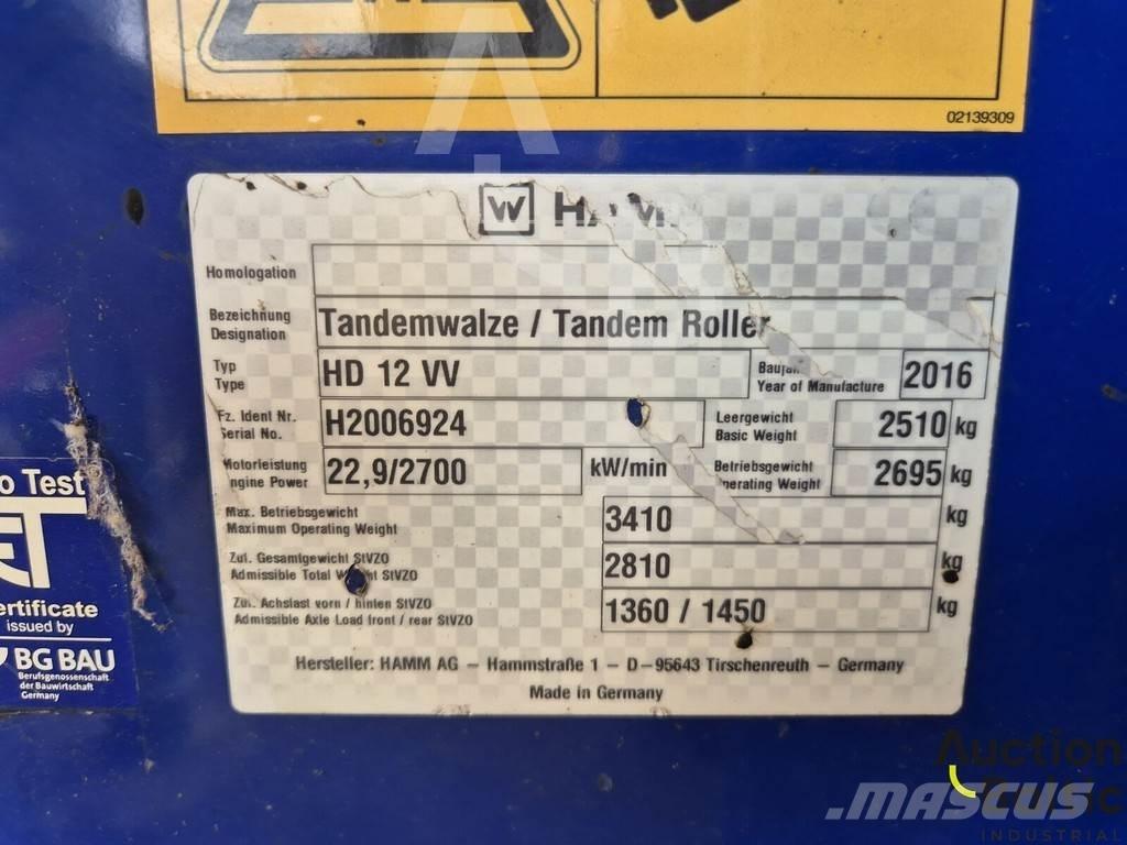 Hamm HD 12 VV Autres rouleaux