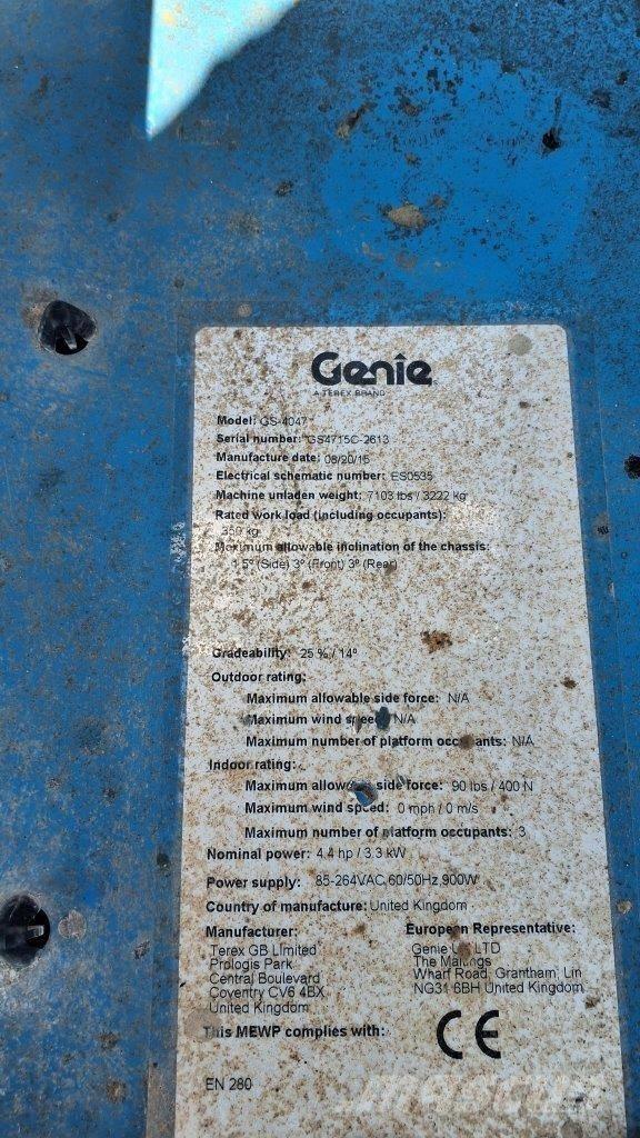 GENIE GS4047 Nacelle ciseaux
