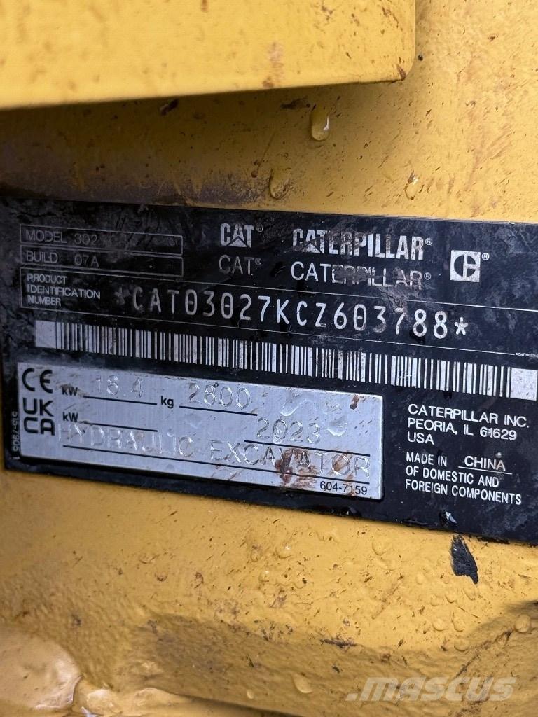 CAT 302.7 CR Mini pelle < 7t