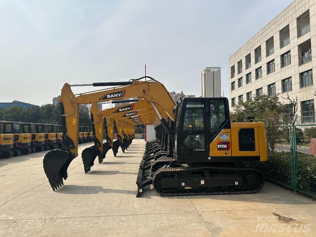 Sany SY95C Pelle sur pneus