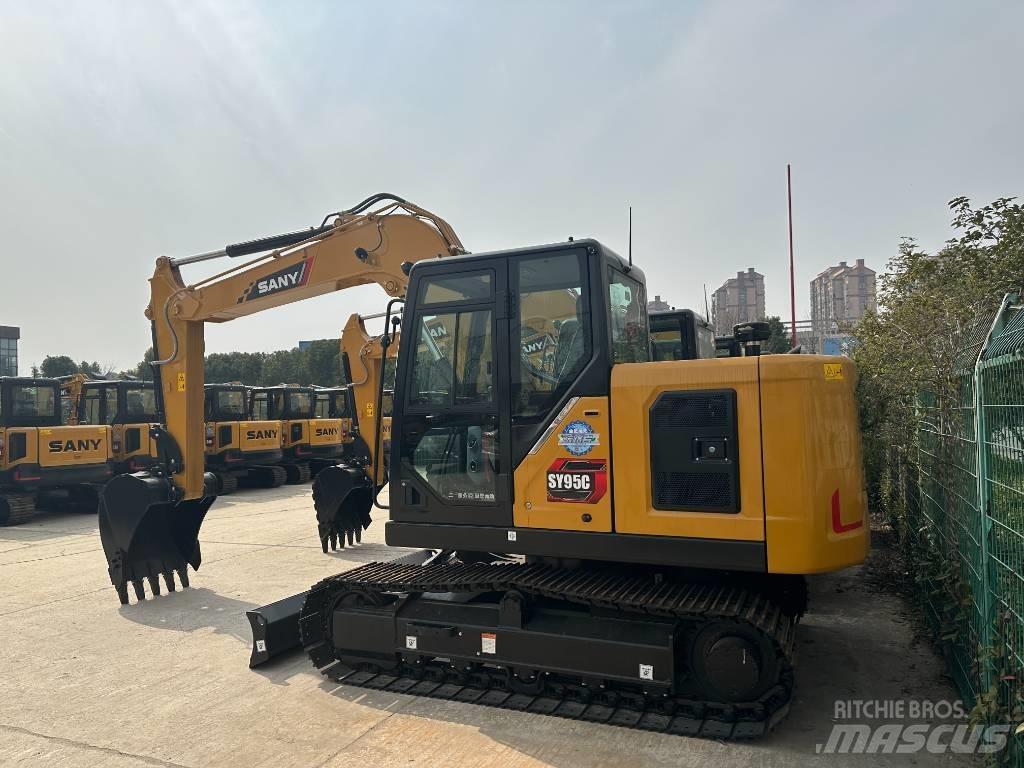 Sany SY95C Pelle sur pneus
