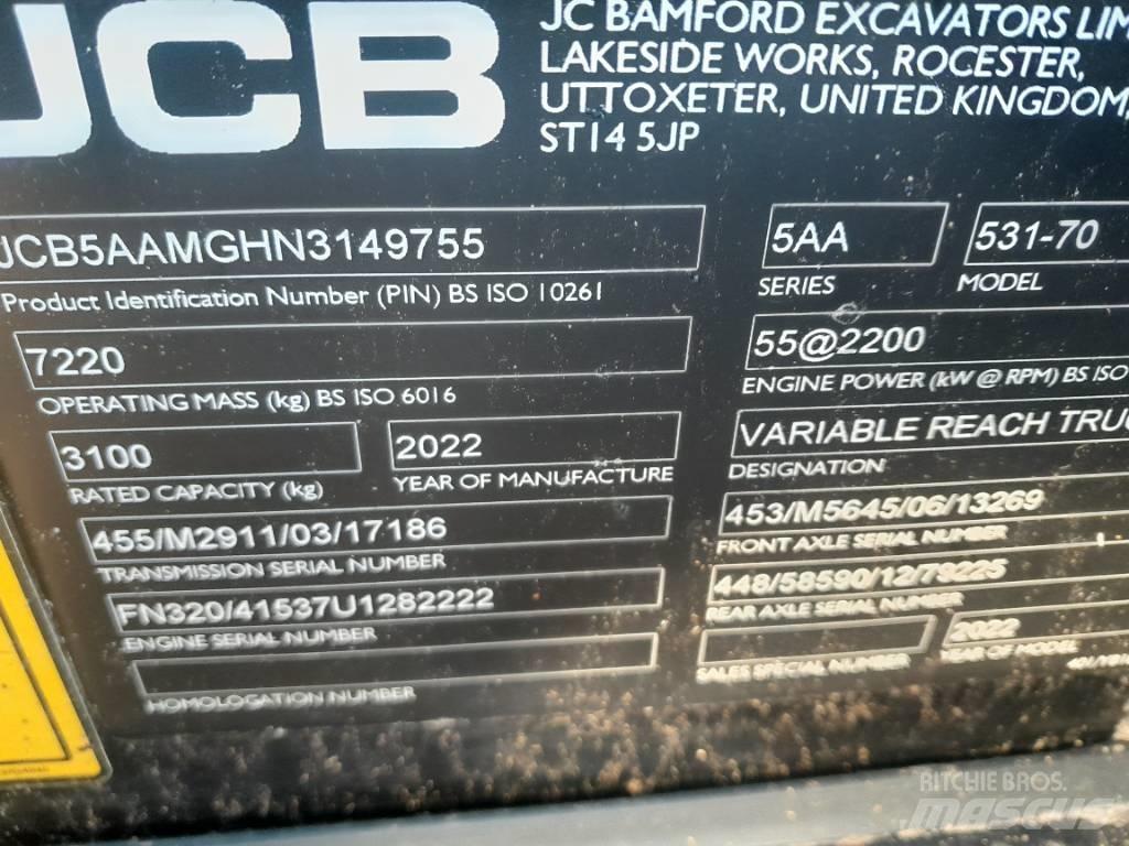 JCB 531-70 Télescopique agricole