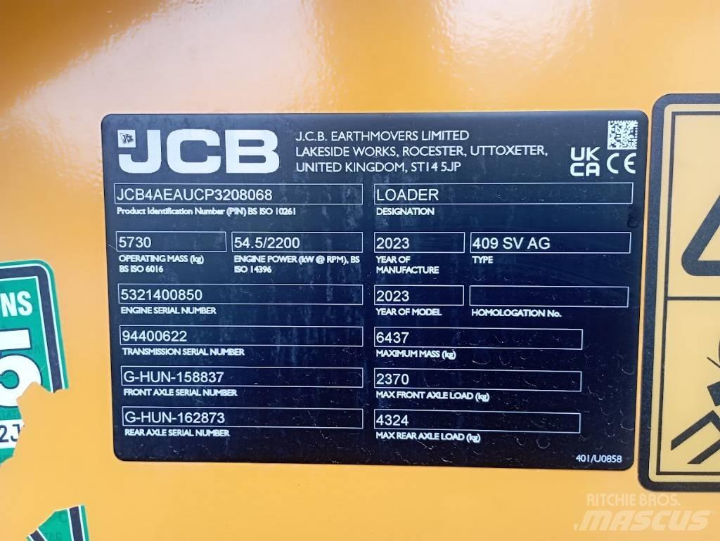 JCB 409 Chargeuse sur pneus