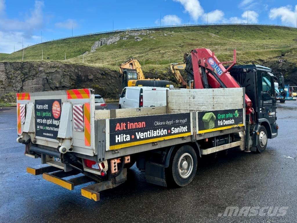 MAN TGL 12.250 Camion plateau ridelle avec grue