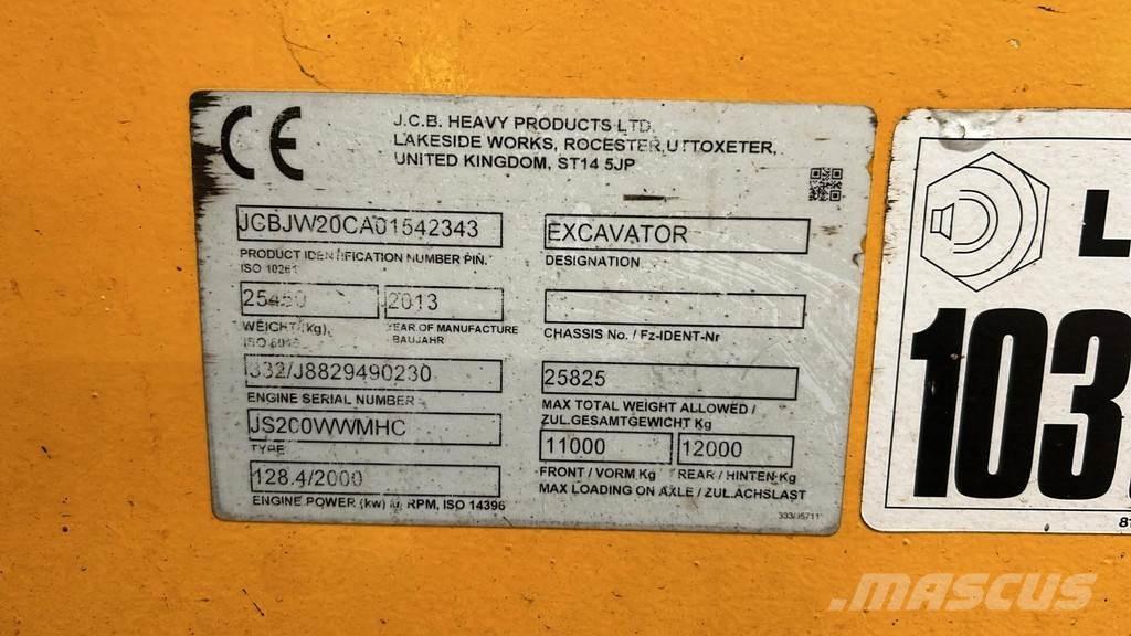 JCB JS200W Pelle à déchets