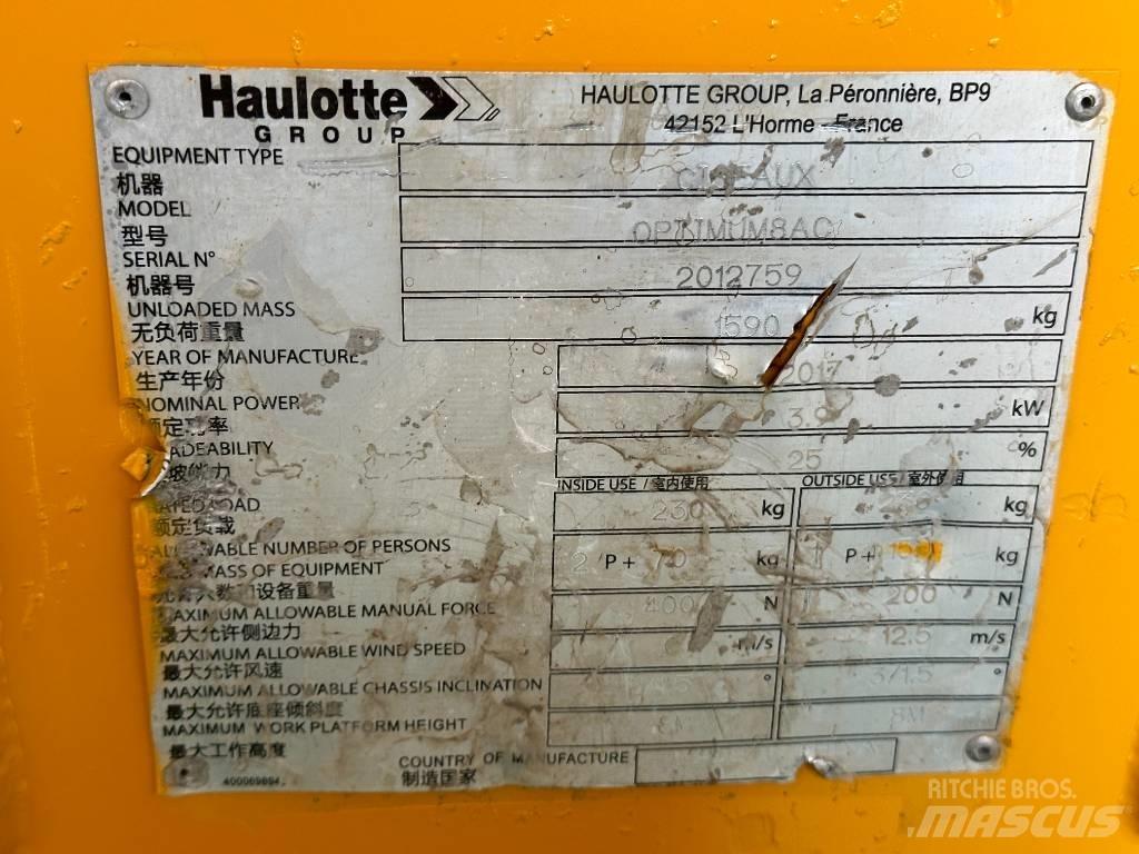 Haulotte OPTIMUM 8 Nacelle ciseaux