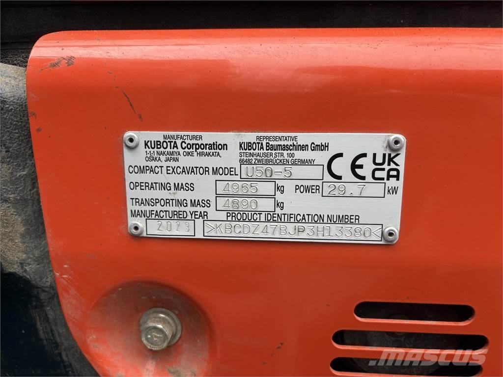 Kubota U50-5 Mini pelle < 7t