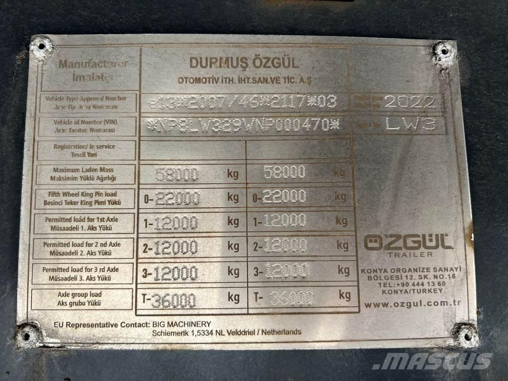 Ozgul LW3 EU 1SS Semi remorque surbaissée