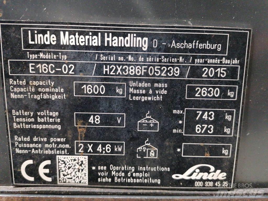 Linde E16C-02 Chariots élévateurs électriques
