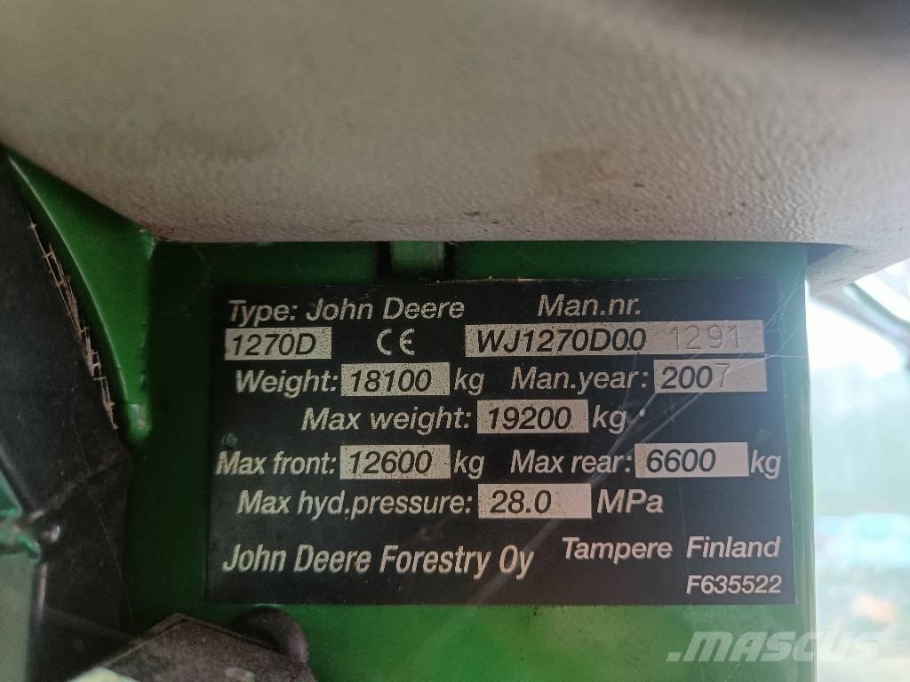 John Deere 1270 D Abatteuse