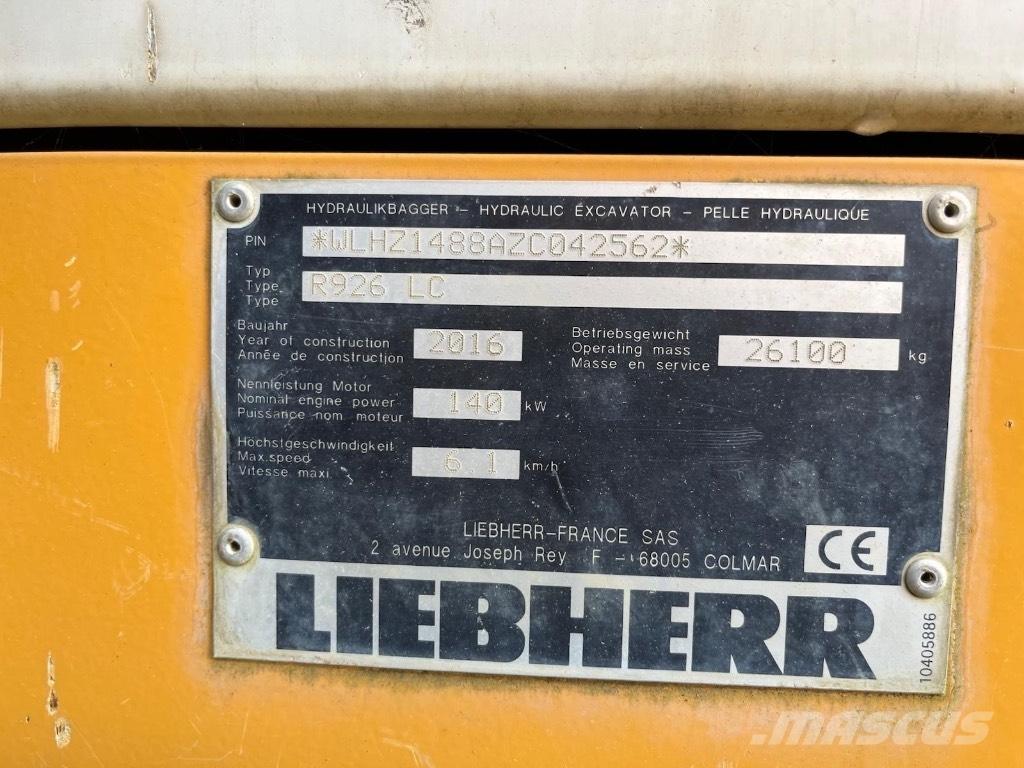Liebherr 926 Pelle sur chenilles