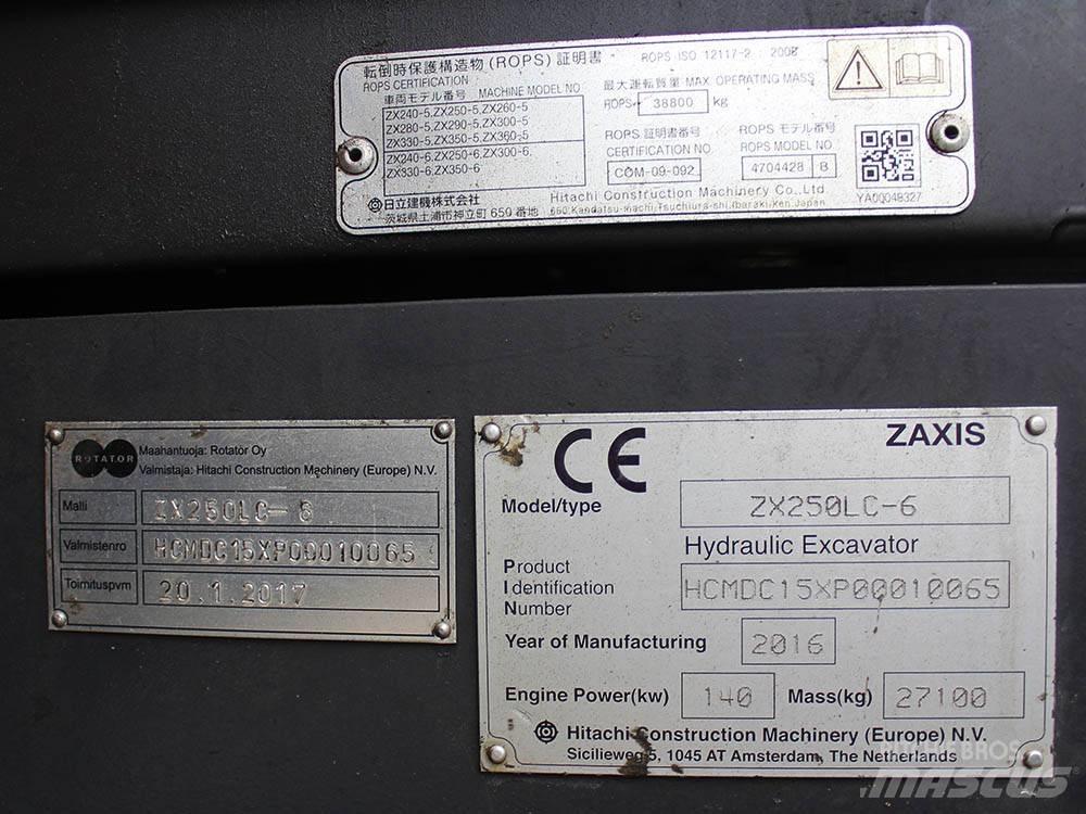 Hitachi ZX 250 LC-6 Pelle sur chenilles