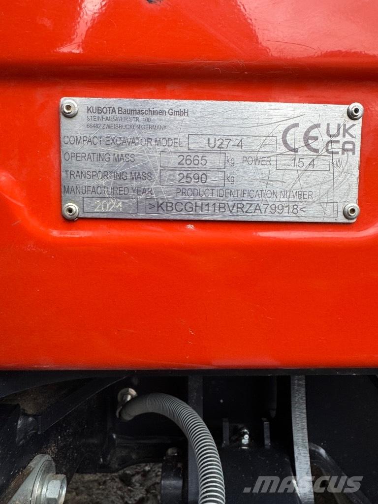 Kubota U 27-4 Mini pelle < 7t