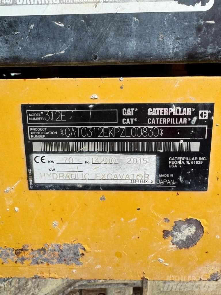 CAT 312 E Pelle sur chenilles