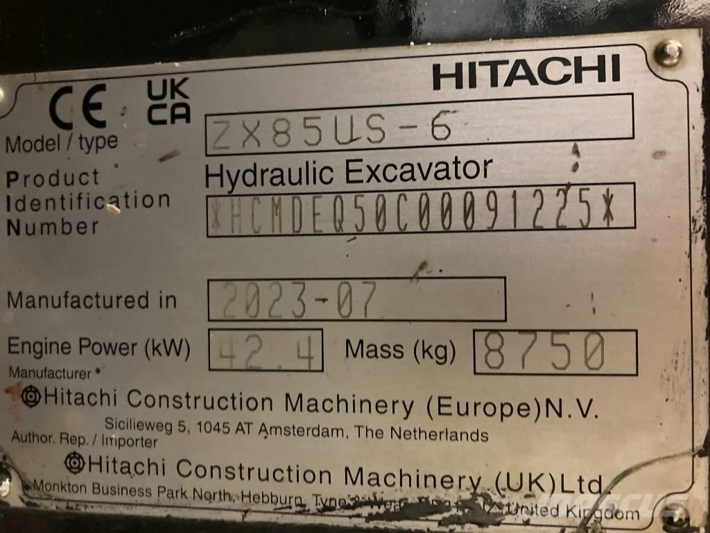 Hitachi ZX 85 US-6 Mini pelle 7t-12t