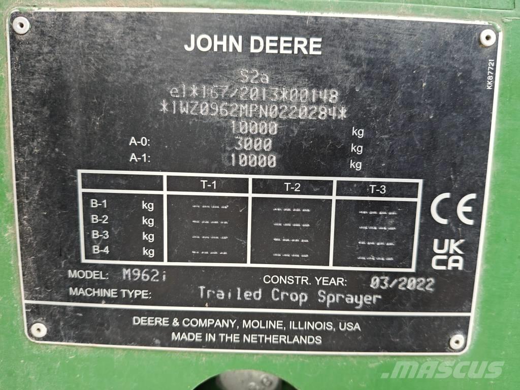 John Deere M 962 i Pulvérisateurs traînés