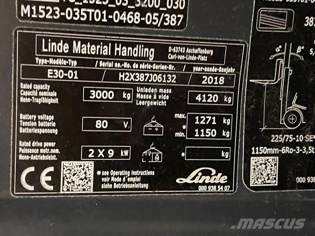 Linde E30-01 Chariots élévateurs électriques