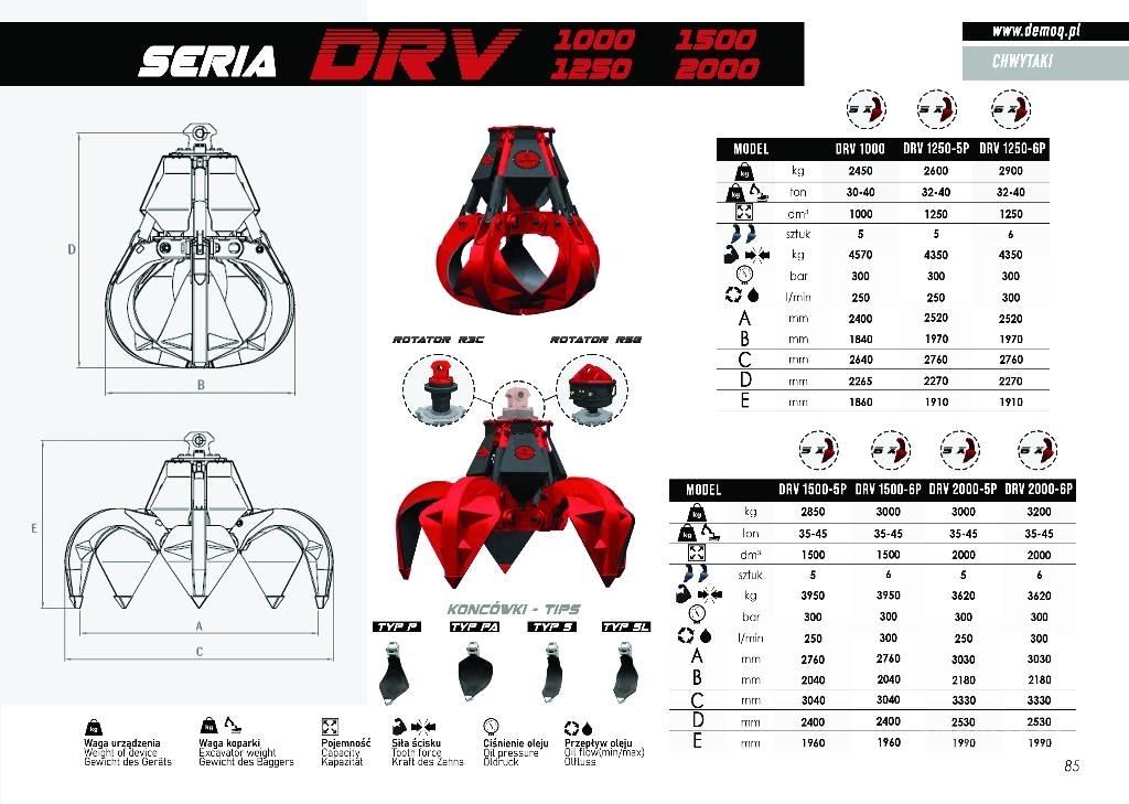  DEMOQ DRV600-5P Grappin