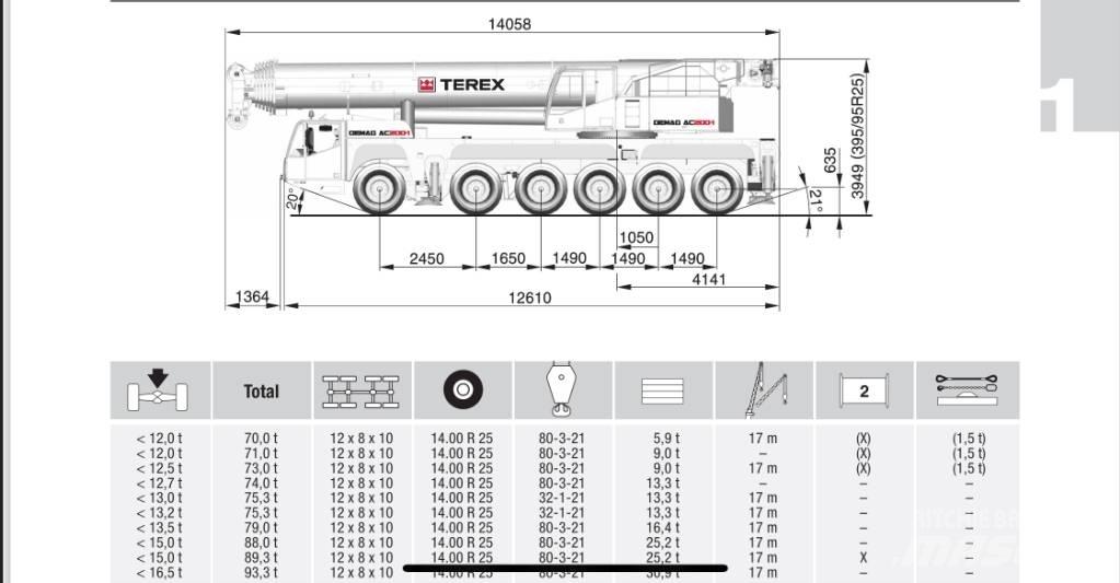 Terex AC 200-1 Grues tout terrain