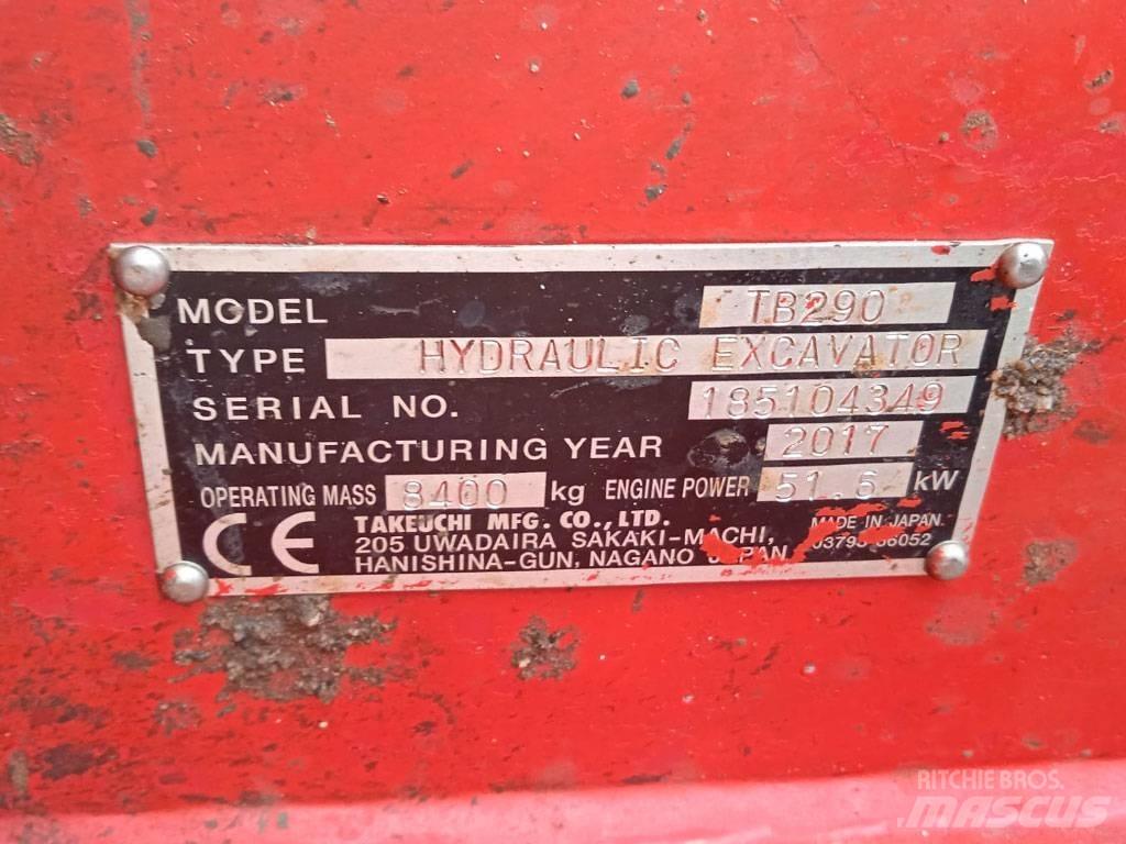 Takeuchi TB290 Mini pelle < 7t