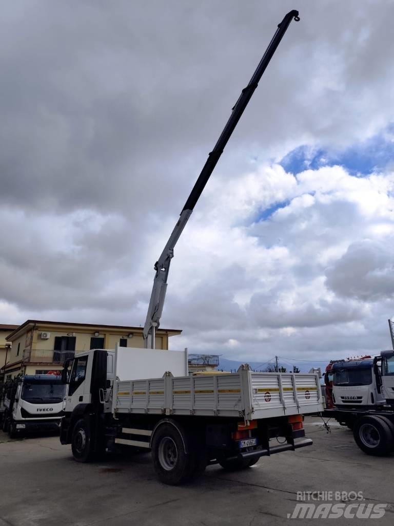 Iveco STRALIS 190S31 Camion plateau ridelle avec grue